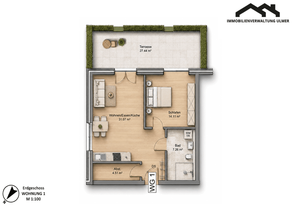 Grundriss Wohnung EG 01