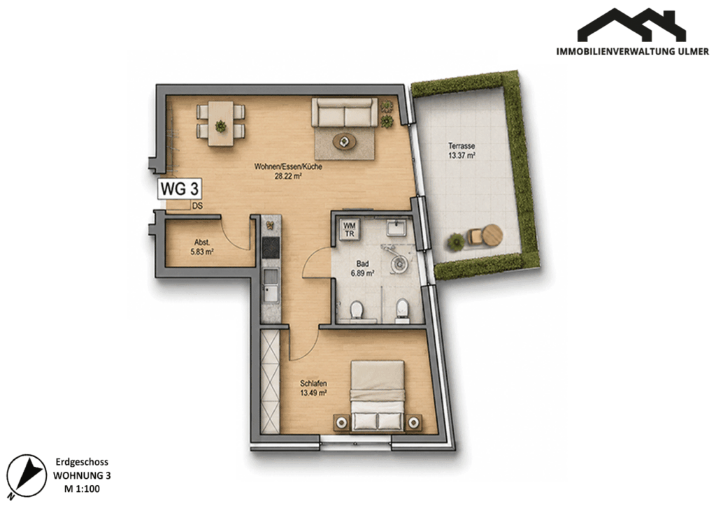 Grundriss Wohnung EG 03