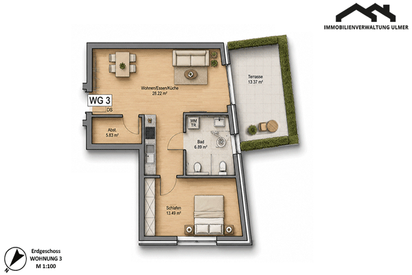 Grundriss Wohnung EG 03