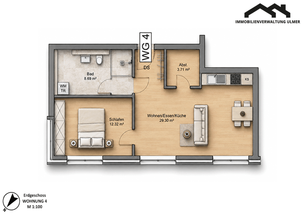Grundriss Wohnung EG 04