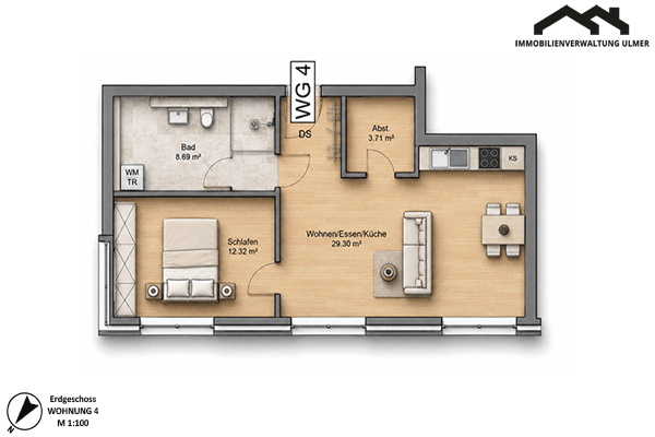 Grundriss Wohnung EG 04