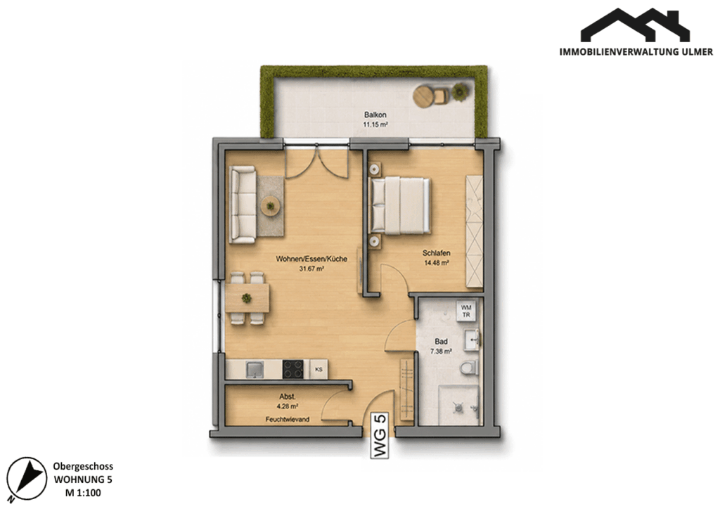 Grundriss Wohnung OG 05
