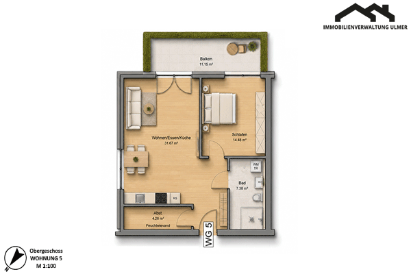Grundriss Wohnung OG 05