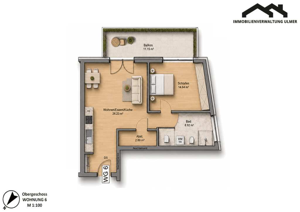 Grundriss Wohnung OG 06