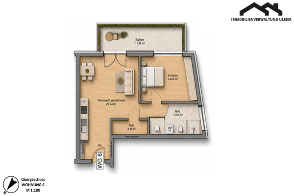 Grundriss Wohnung OG 06