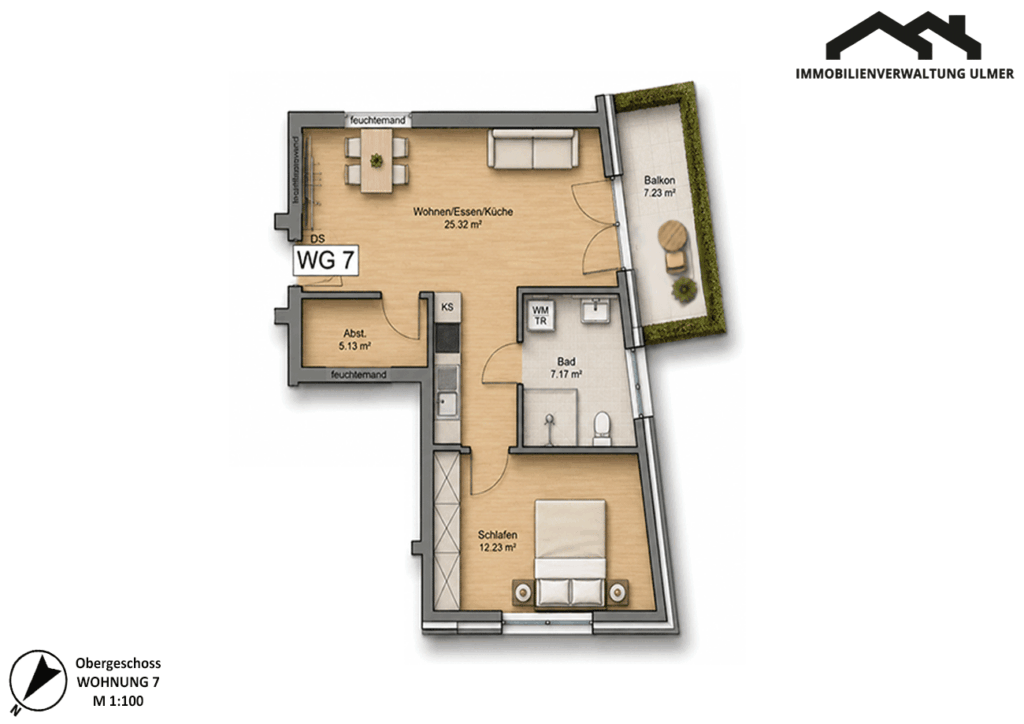Grundriss Wohnung OG 07