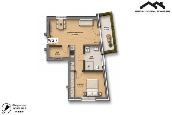 Grundriss Wohnung OG 07