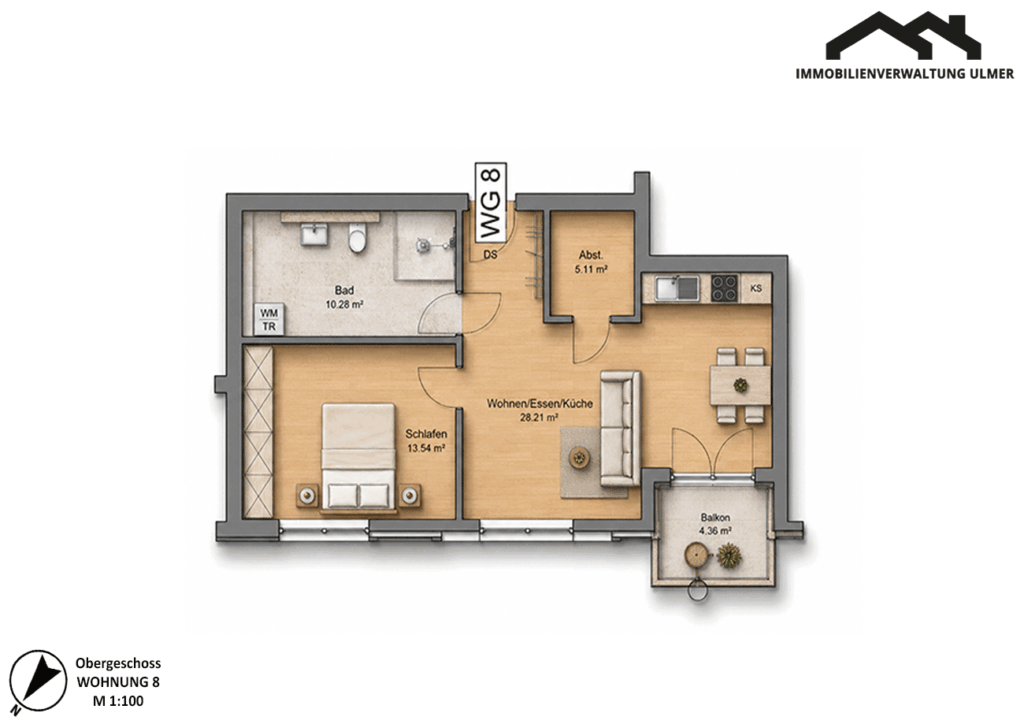 Grundriss Wohnung OG 08