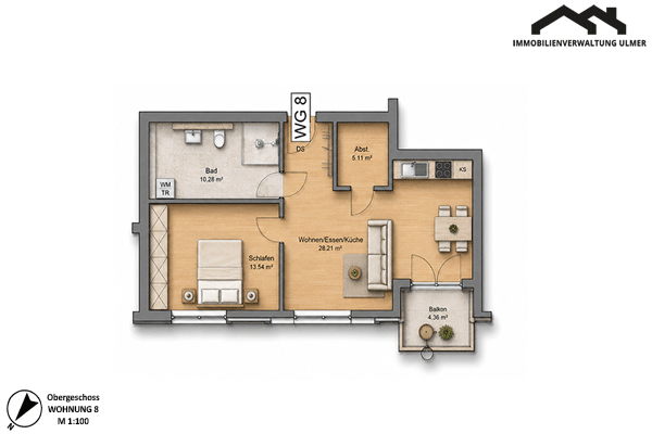 Grundriss Wohnung OG 08